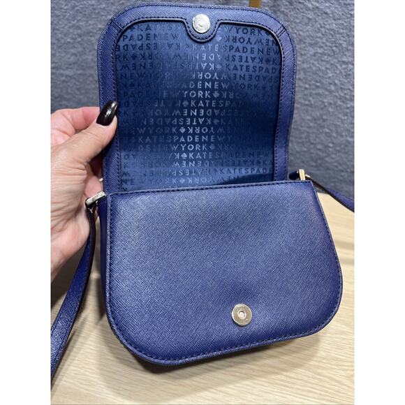 Kate Spade New York Laurel Way Carsen Crossbody Bag Navy NWOT - Picture 9 of 16